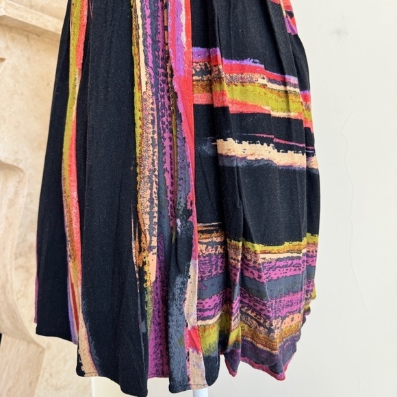 Free People Painted Stripe Mini Sleeveless Trapeze Swing Womens Size XS Colorful - Picture 8 of 14